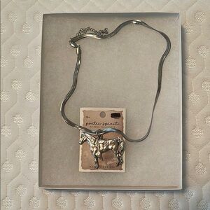 Silver Horse Pendant Necklace